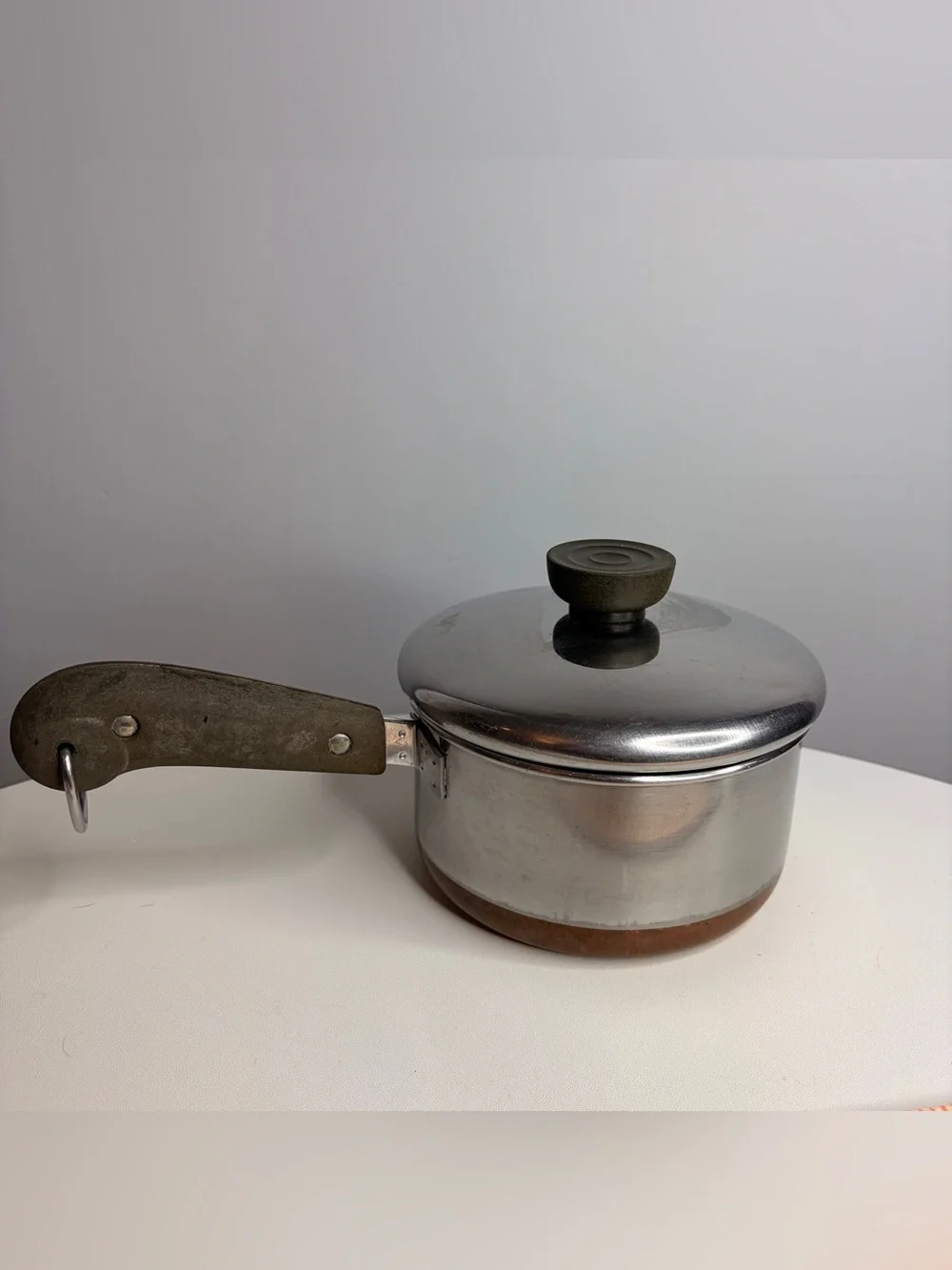 Revere Ware Stainless Steel Saucepan w/Lid -‎ Silver & Copper
